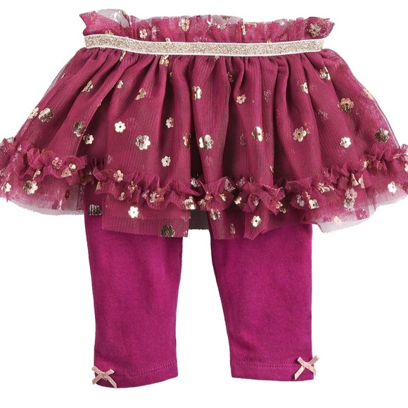 Baby Starters Other - Baby girls foil flower tutu leggings NWT